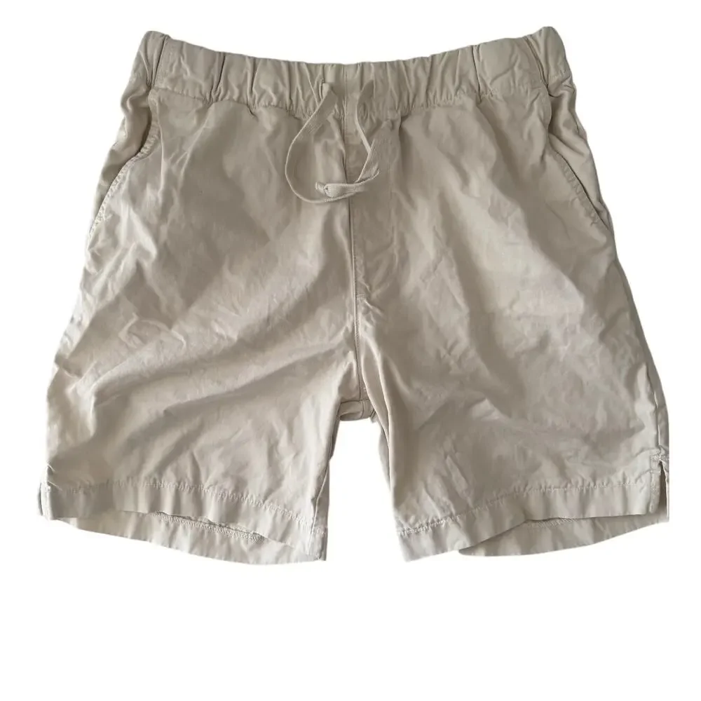 Save Khaki United SKU Drawstring Elastic Flat Shorts Mens Cotton Canvas NWOT